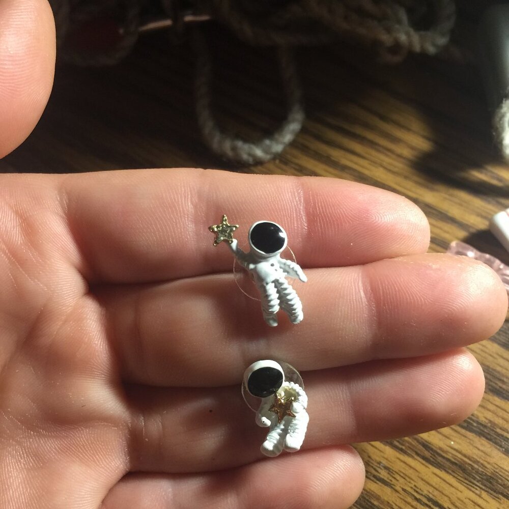Asymmetrical spaceman Earrings